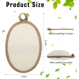 2 Stück Luffa Schwamm, Loofah Natürlicher Peeling Körperwäscher, Umweltfreundlicher & Biologisch Abbaubarer Loofah für Damen und Herren, Sanfte Hautpflege