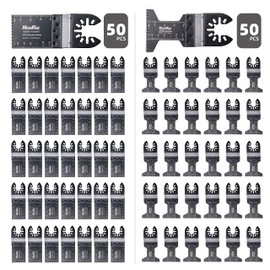 HIGHFIRE 50 PCS 1-3/8 Inch & 50 PCS 1-3/4 Inch Oscillating Saw Blades, Professional Universal Multitool Blades, Quick Release Durable Multi Blades Kit, Oscillating Tool Blades Fit Multi Tool Models