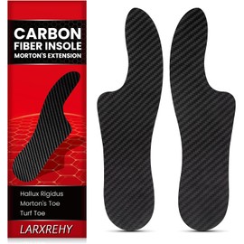 Carbon Fiber Insole(1 Pair): Rigid Shoe Insert for Men & Women - for Morton's Toe, Turf Toe, Hallux Limitus and Rigidus, Arthritis - Alternative to Post Op Shoe(295mm,Fit W Size 13-13.5, Mens 12-12.5)