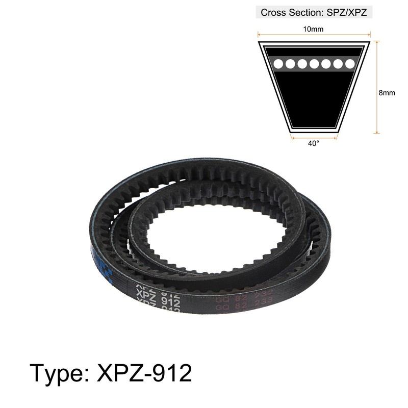 sourcing map sourcing map XPZ-912 V-Belts Drive Belt 912mm Pitch