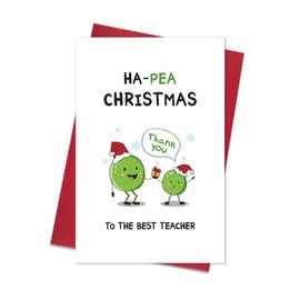 Funny Christmas Card for Teacher, Cute Christmas Gifts for Teacher, Unique Teacher Christmas Gifts Ideas, Punny Teacher Xmas Cards Gifts, Christmas Thank You to the Best Teacher Cards Gifts