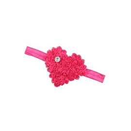 BBTDIN Valentine's Day Rose Red Headband Baby Girls Rose Red Hair Band Valentines Rose Red Headwear JHV33 (Rose Red-A3)