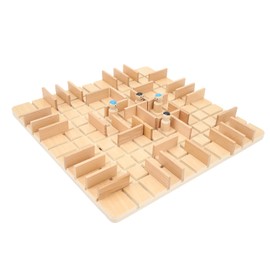 LJCM Juego de Mesa de Ajedrez Estratégico Portátil, Madera, 2 Jugadores, Estrategia, Fiesta de Vacaciones de Adultos                                  