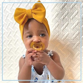 Simply Rubber Pacifiers - Large (12-36 Months) - Toddler Pacifier - Orthodontic - Heart-Shape Shield - Natural Rubber Pacifier - BPA-Free - Soft - Handcrafted in Italy -1 Pack