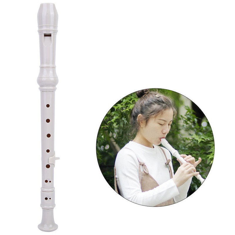 8 Holes Baroque Recorder Clarinet Flute Woodwind Instrument with PU