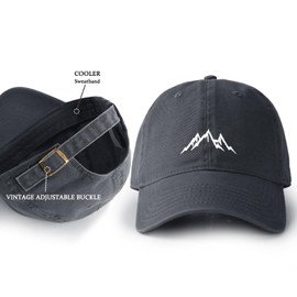 FURTALK Mountain Dad Hat Unstructured Soft Vintage Washed Cotton Outdoor Baseball Cap Grey