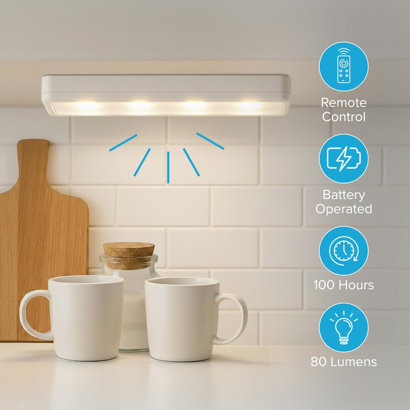 Brilliant Evolution Wireless LED Under Counter Lights with 2 Remote