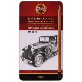 KOH-I-NOOR 8B-2H N Graphite Pencil (Pack of 12)