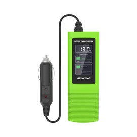 MR CARTOOL Probador de capacidad de batería de coche B50, visualización de voltaje de batería de 12 V 24 V, monitor de voltaje de estado de corriente de carga para vehículos y motocicletas