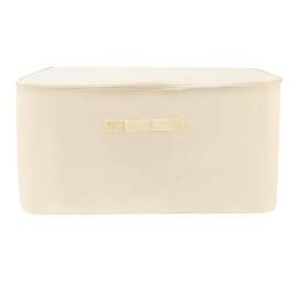 82L Oxford Fabric Storage Bag, Square with Zipper, Multi-Purpose Organizer for Clothing, Accessories, and Household Items - Beige