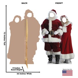 Cardboard People Santa and Mrs. Claus Life Size Cardboard Cutout Stand-in