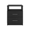 TREATLIFE HOME Compact Nightstand with Two Drawers and Shelf -