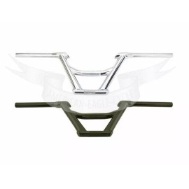 BMX ORIGINAL! 169 Free Style BMX Handlebar 7 1/2 Inch RISE, 22.2mm CLAMP IN 2 COLORS - Chrome