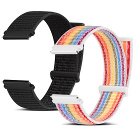 Huamanlou Nylon Watch Straps, 16 mm, 18 mm, 20 mm, 22 mm, Quick Release Bracelet for Men and Women, Adjustable Breathable Woven Sports Bands, Nylon