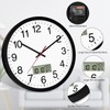 Koosome Digital Wall Clock with Lighted LCD Display Temp, Week,