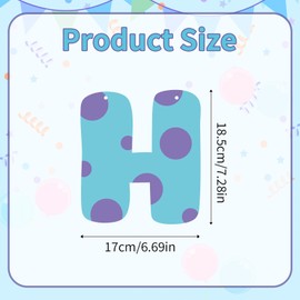 Anime Happy Birthday Banner, Blue and Purple Dots Print Paper Garland for Kids Boys Girls Birthday Party Decorations Cartoon Theme Party Supplies, Assembly Required