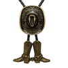 Moranse Bolo Tie with Western Cowboy Hat Saddle And Knight