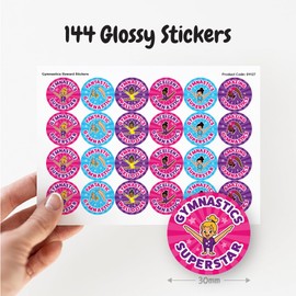 Pack of 144 Gymnastics Reward Stickers (30mm) For Gymnastics Teachers, Coaches, Clubs, MyClassroom