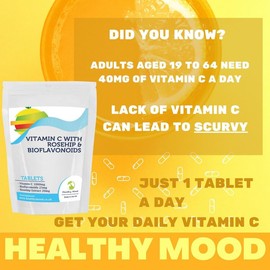Vitamin C 1000mg with Rosehip & Bioflavonoids Tablets Sample Pack (7 Tablets)