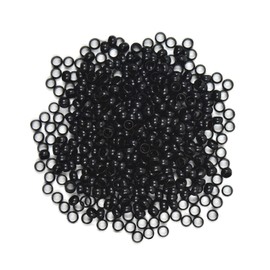 4.0mm Micro Rings Links Nano Beads Copper Nano Rings Hair Beads for Hair Extensions (1000Pcs Black)