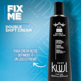 KÜÜL - Fix Me Double Shift Cream 300 ml, Crema para Cabello, para Estilizar, Alacia Temporalmente y Marca Rizos, para Todo Tipo de Cabello, para Uso Diario, Mantiene Cabello Saludable y con Vida