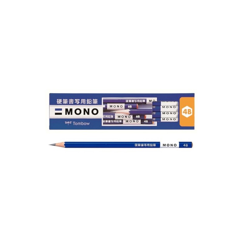 Tombow Pencil MONO Pencil for Hard Writing 4B, 1 Dozen