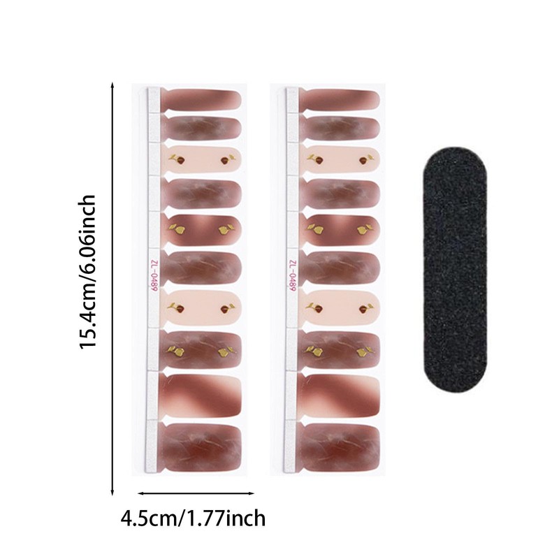 Harilla 20x Gel Nail Wrap Aufkleber Abziehbilder Nagel Dekoration Aufkleber