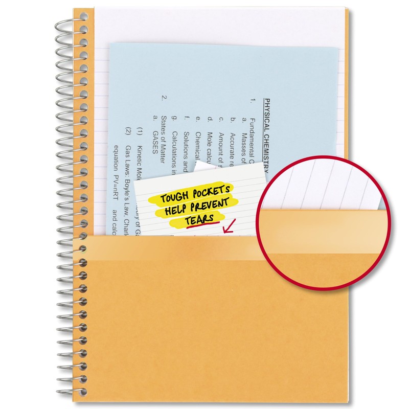 Five Star Spiral Notebook, 2 Subject, College Ruled Paper, 6"