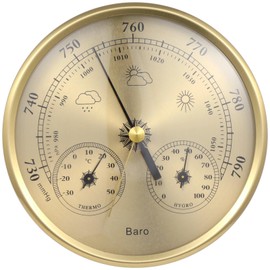 3 in 1 Barometer for Weather Station, All-Season Wall Hanging Thermometer, Barometer, Hygrometer, Accurate Weather Station Indoor Outdoor Use Temperature Monitor for Home Garden Office