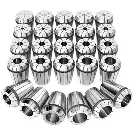 26pcs ER32 Spring Collet Set for CNC Engraving Machine and Milling Lathe Tool 1/32",1/16",1/8",5/32",3/16",1/4",5/16",11/32",3/8",13/32",7/16",15/32",1/2", 9/16",19/32", 5/8",11/16", 3/4",13/16"