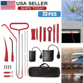 23pcs Car Tool Kit Roadside Emergency With Reach Grabber Air Wedge Bag Pump US