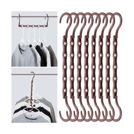 Mr. Pen- Space Saving Hangers for Clothes, 8 Pack, Mahogany Color Space Saver Hangers, Back to School Supplies
