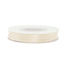 Simplegoal Double Face Ivory Satin Ribbon 1/8 Inch X 50 Yards Polyester Ivory Ribbons for Gift Wrapping Fabric Ribbon for Crafts Flower Bouquet Sewing Arts Wedding Party Decoration