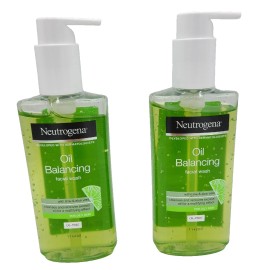 Neutrogena Oil Balancing Facial Wash 6.7 oz Mattify Lime & Aloe Vera - LOT OF 2