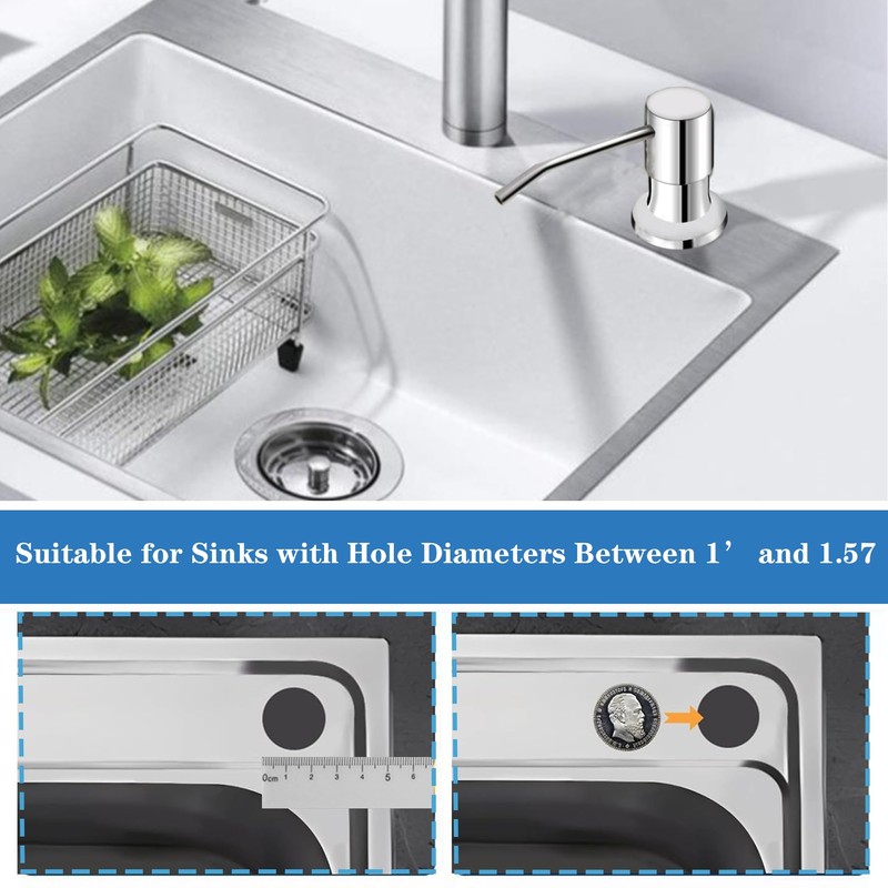OUEST Ouest Dish Soap Dispenser for Kitchen Under Built-in Soap