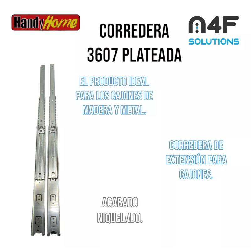 Handyhome Corredera Cajón Handy Home 55cm X 4.5cm 1paquete 2pz