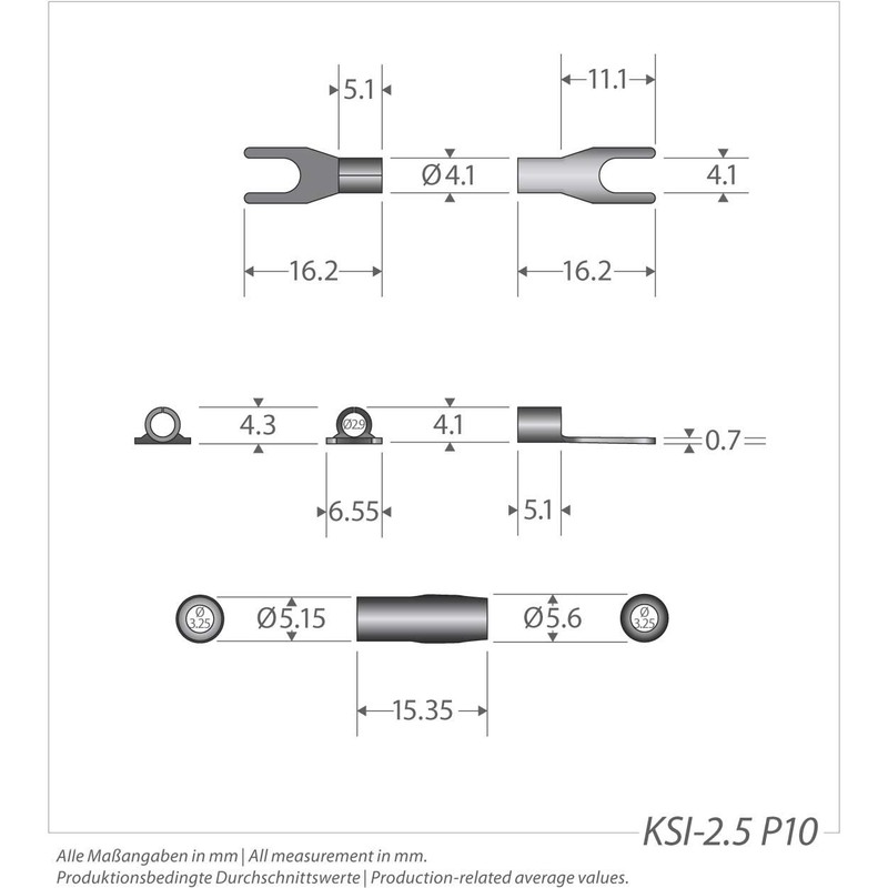 Sinus-Live Gabelschuhe 2,5mm2 im 10er Pack!