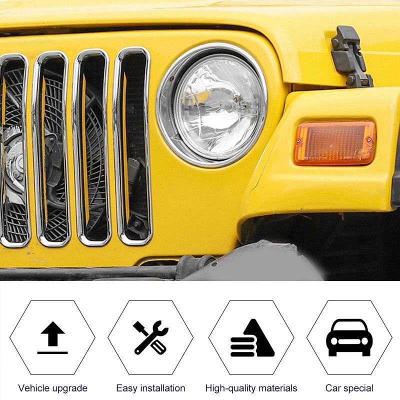 Savadi-Car 7x Front Grill Grille Insert Mesh Trim Kit for