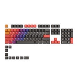Glorious GPBT Celestial Fire Keycaps - Premium Cherry-Profile 114 Keys Set with Orange & Red Gradient Design - Durable, Readable, Compatible with GMMK Models & Standard Keyboards