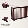 Giantex Expandable Wood Dog Gate, 28''-80'' Adjustable Freestanding Pet Gate