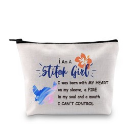 GJTIM I am a Girl ZIpper Pouch Spirit Animal Cartoon Movie Inspired Makeup Bag