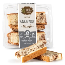 DIJAS Natural Foods, Fat Free Biscotti Cookie, All Natural Preservative Free Ingredients, Delicious Low Calorie Snack (5 ounces, Black & White)