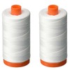 Aurifil White Cotton Quilting Thread (2-Pack, 356 Yards Each)