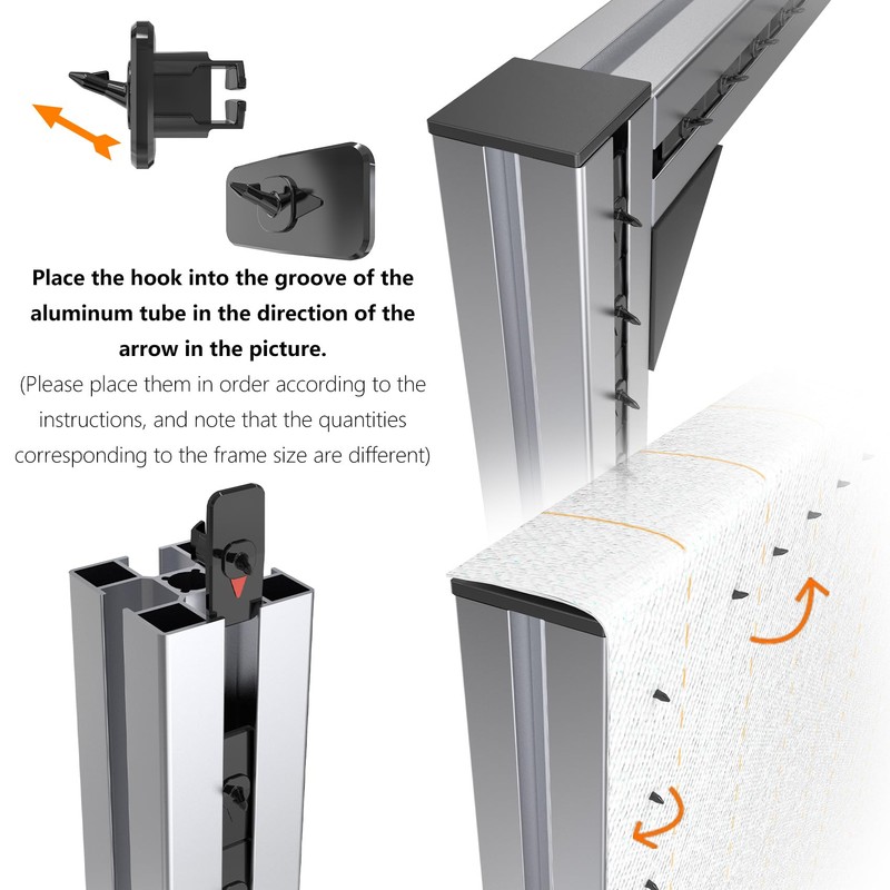 「220pcs」Fixing Spikes for NODOCA Aluminum Tufting Frame, for 64 inch