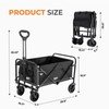 Collapsible Wagon 220 lbs, Heavy Duty Wagon Carts Foldable, Portable