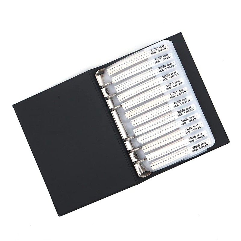 WINGONEER 1%0805 SMD Resistor Aggregation Folder (0Ω-10MΩ) 170 Values x