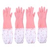 Healvian 2 Pair Dishwashing Gloves with Plush Lining Skid Rubber