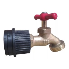 Bayusa Kit Brida Contenedor Agua De 1/2 Pulgada C/llave Vuelta Ente