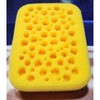 Grout Sponge 3D Bubbles Circles Design Yellow 7.5x5.5x2 in ASMR