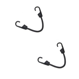 Carrying Cord for Bikes, Touring, Bicycles, Stretch Cord, Cargo Fixing, Elastic Rope, J Hooks on Both Ends, Round Rubber Type (11.8 inches (30 cm), Black)